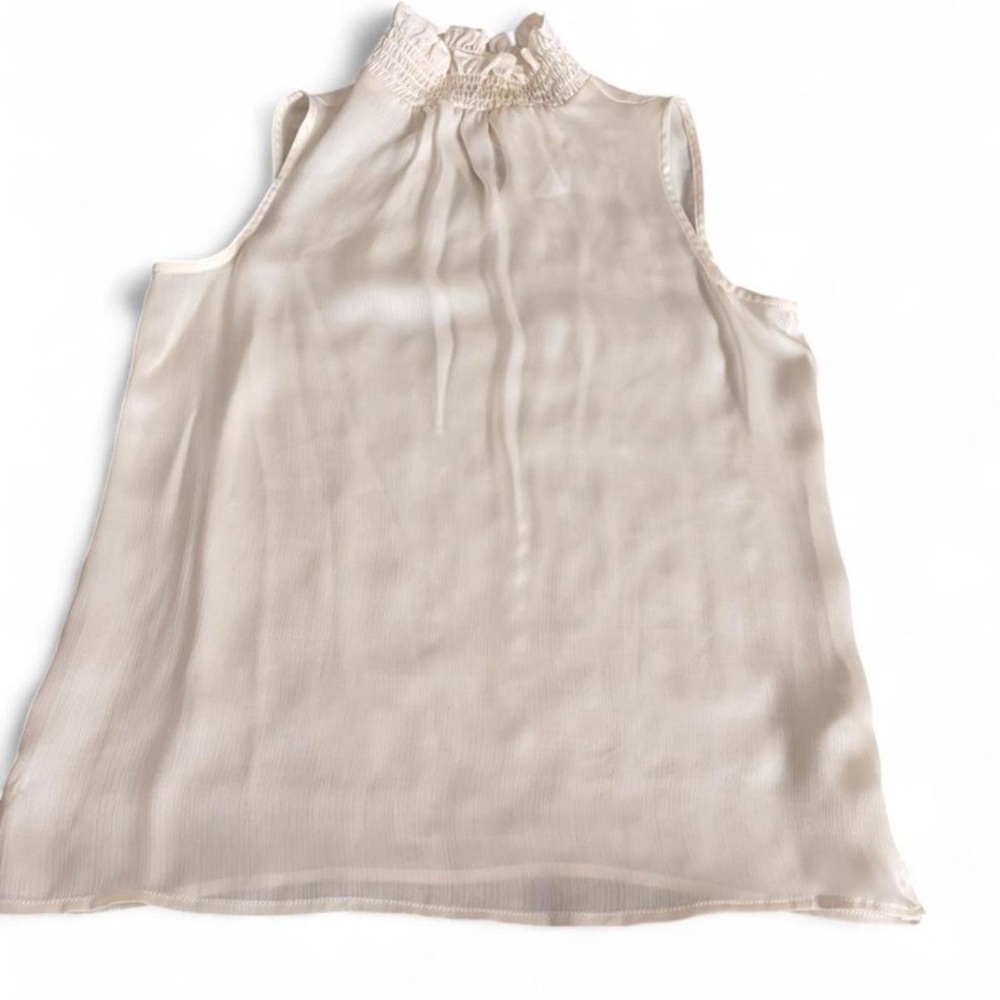 Vince Camuto Cream Sleeveless Blouse